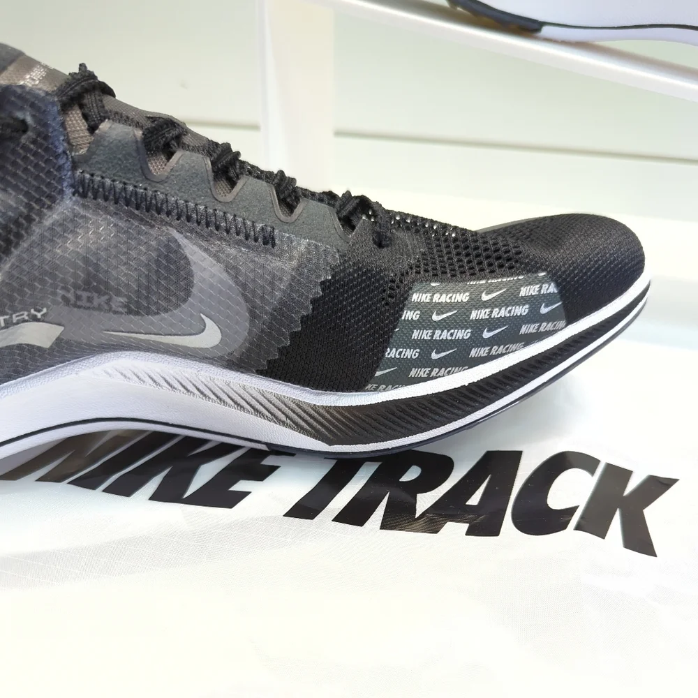 Nike ZoomX DragonFly Black Metallic Silver Track Field Distance Spikes Men's 9